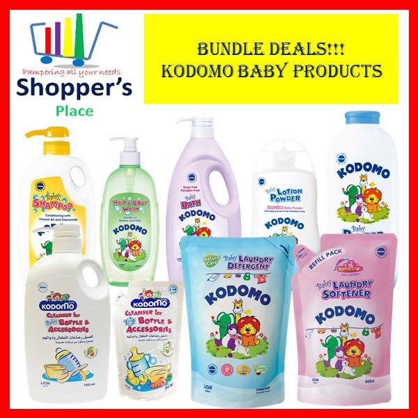 Kodomo Baby Products Laundry Detergent Refill 1000ml/Extra Care Refill 1000ml/Softerner Refill