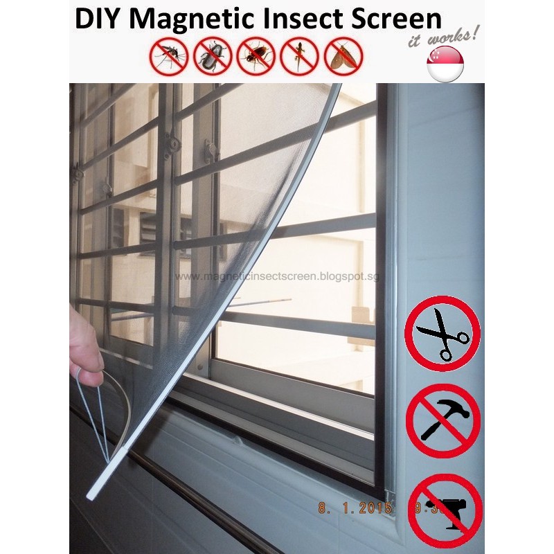 DIY Mosquito Net / Insect Screen Kit (Flyscreen) Black