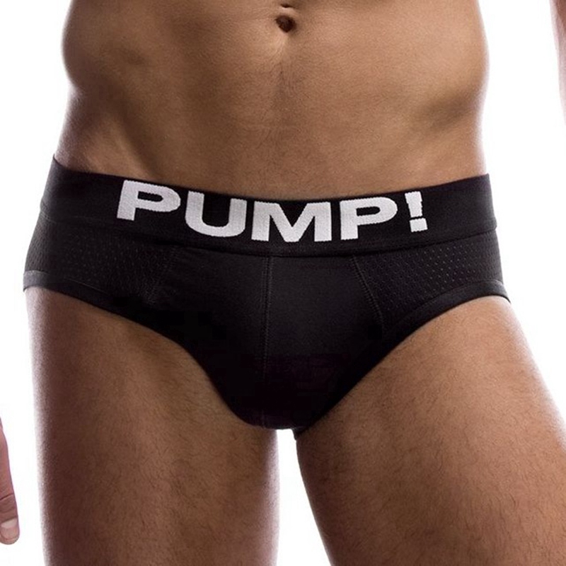 PUMP SEXY MEN UNDERWEAR COTTON MESH BRIEFS BREATHABLE UNDERPANTS HOLLOW