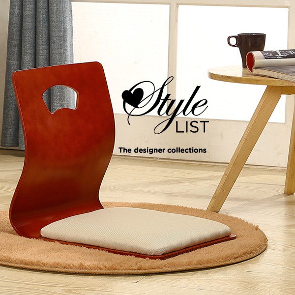 Japanese Tatami Wooden Floor Chair / Lazy Chair With Thicker Cushion