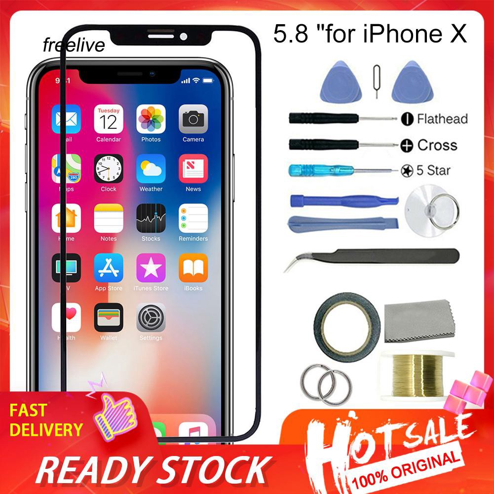 FLE Replacement Phone Outer Front Glass Touch Screen Repair Tool Kits