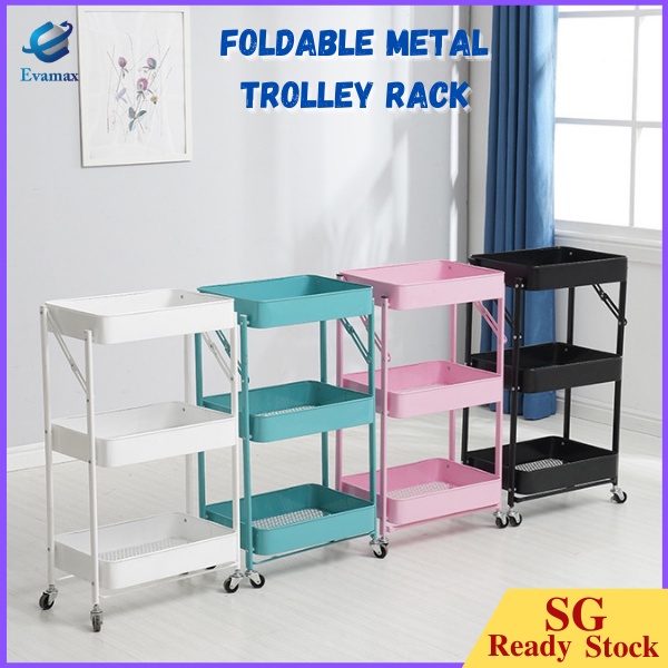3 Tier Rack Multifunctional Metal Storage Rack Installation Free