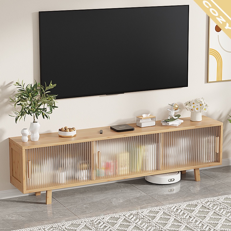 Tv Bamboo Tv Console Simple Modern Tv Console Living