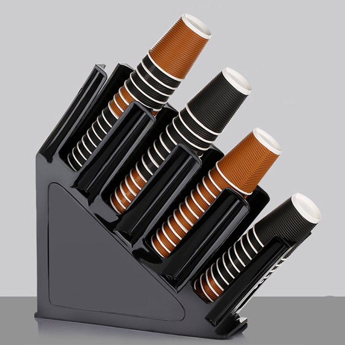 Cupshaped Cup Shelf, Plastic Cup Holder Take Away Milk Tea Cup Black
