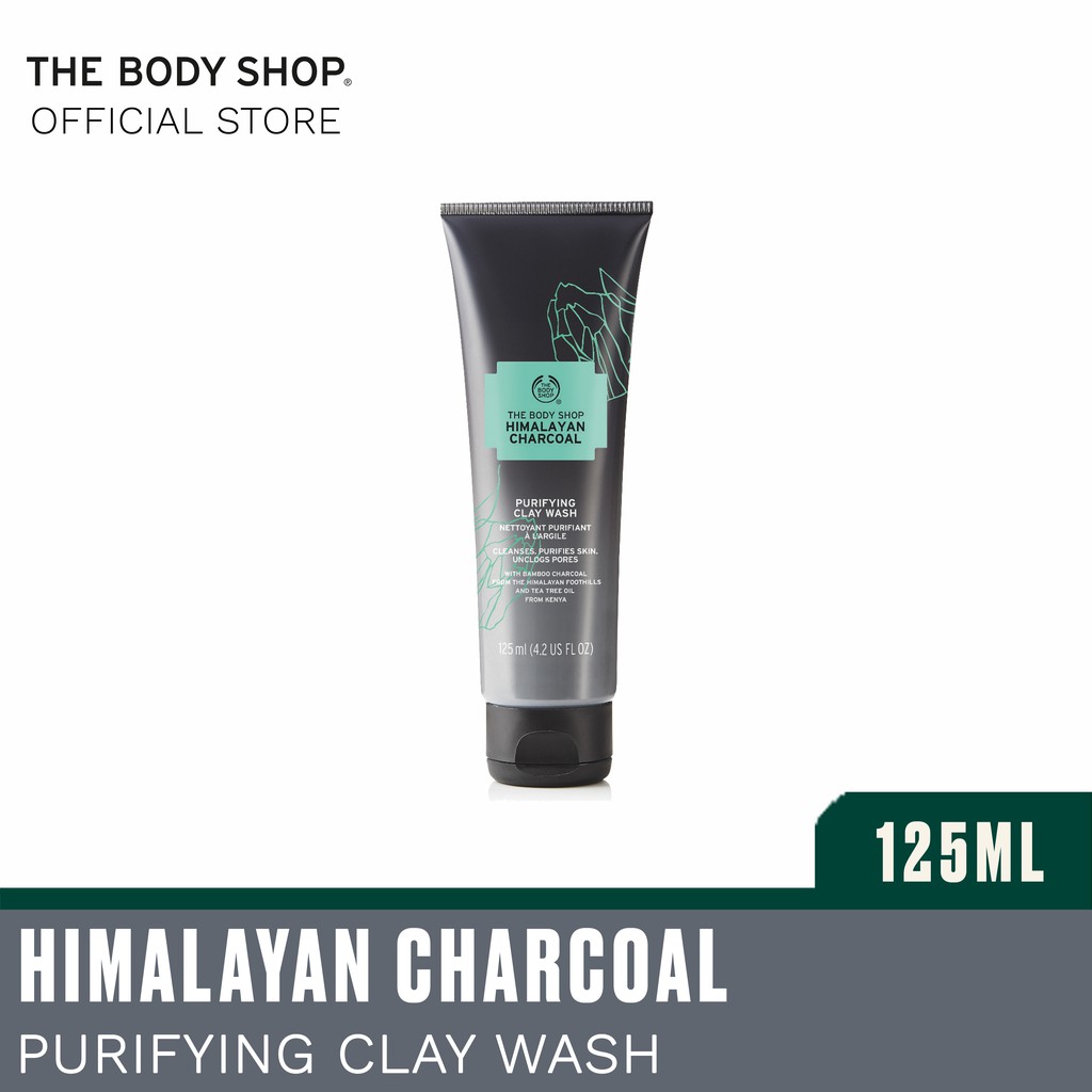 The Body Shop Himalayan Charcoal Purifying Clay Wash (125ML) Shopee