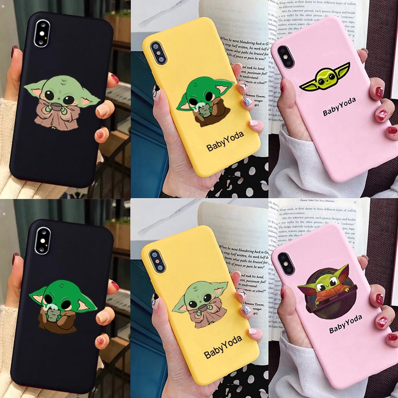 Baby Yoda Phone Case for iPhone X XR Xs Max 11 8 7 6 Plus 6S 5S SE Soft