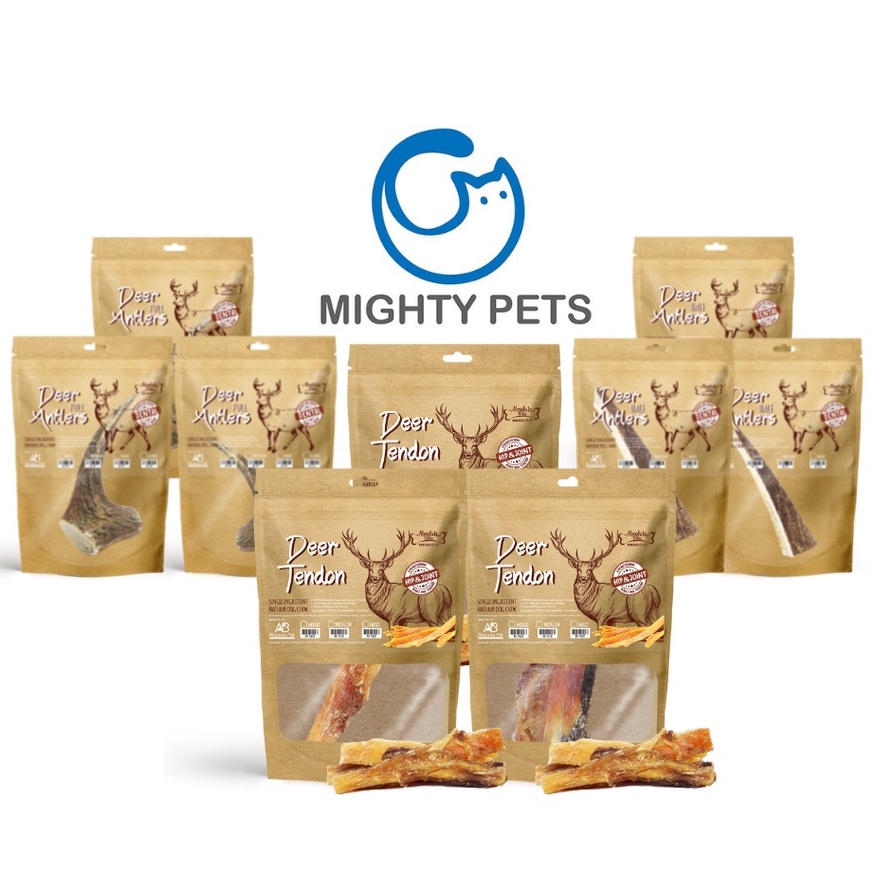 Absolute Bites Deer Antlers / Tendon Dental Dog Chew Mini Maxi ( 3