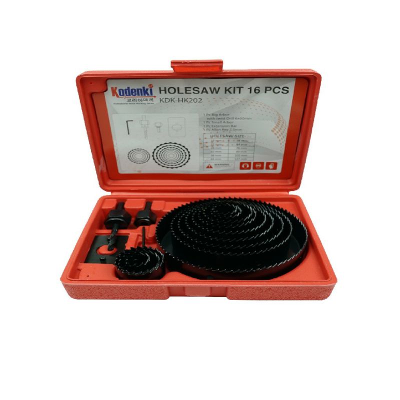 Holesaw Hole Saw Kit Set 16pc 16 pcs Shopee Singapore