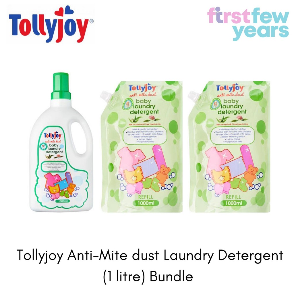 Tollyjoy AntiMite dust Laundry Detergent (1 litre) Bundle Shopee