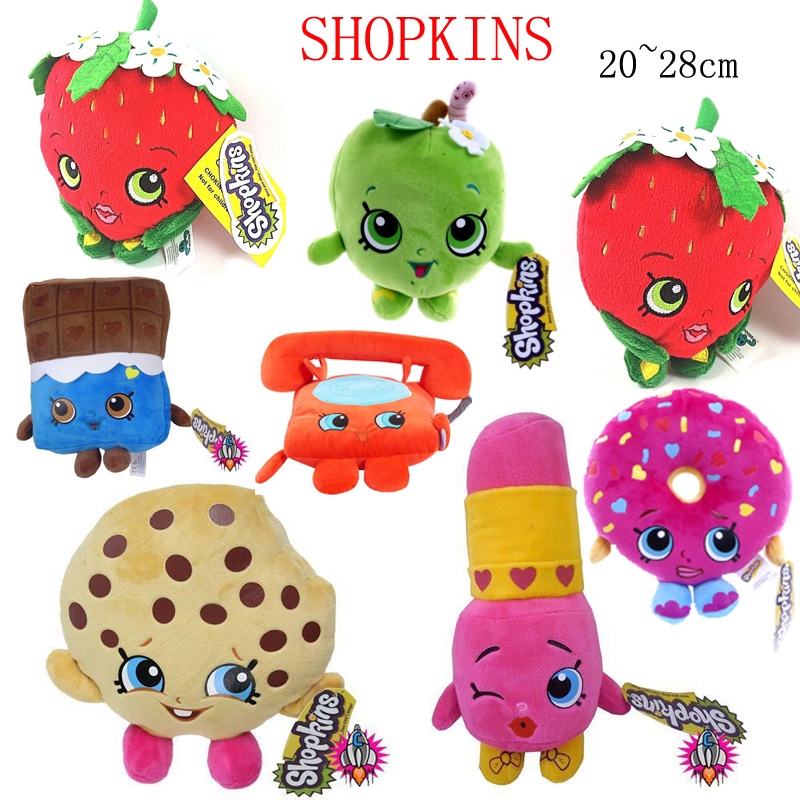 2028cm Shopkins Plush Strawberry Soft Doll Kids Baby Toy Stuffed Doll