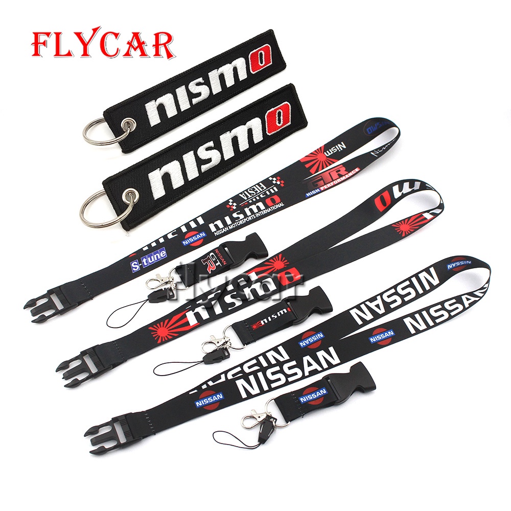 For Nissan Nismo GTR Car Key Chain Lanyard Mobile ID Card Hang Strap