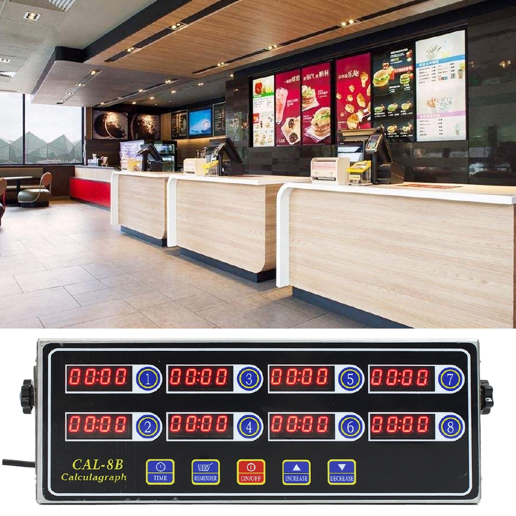 AC220V 8 Channel Digital timer CAL8B Burger basket shaking timing