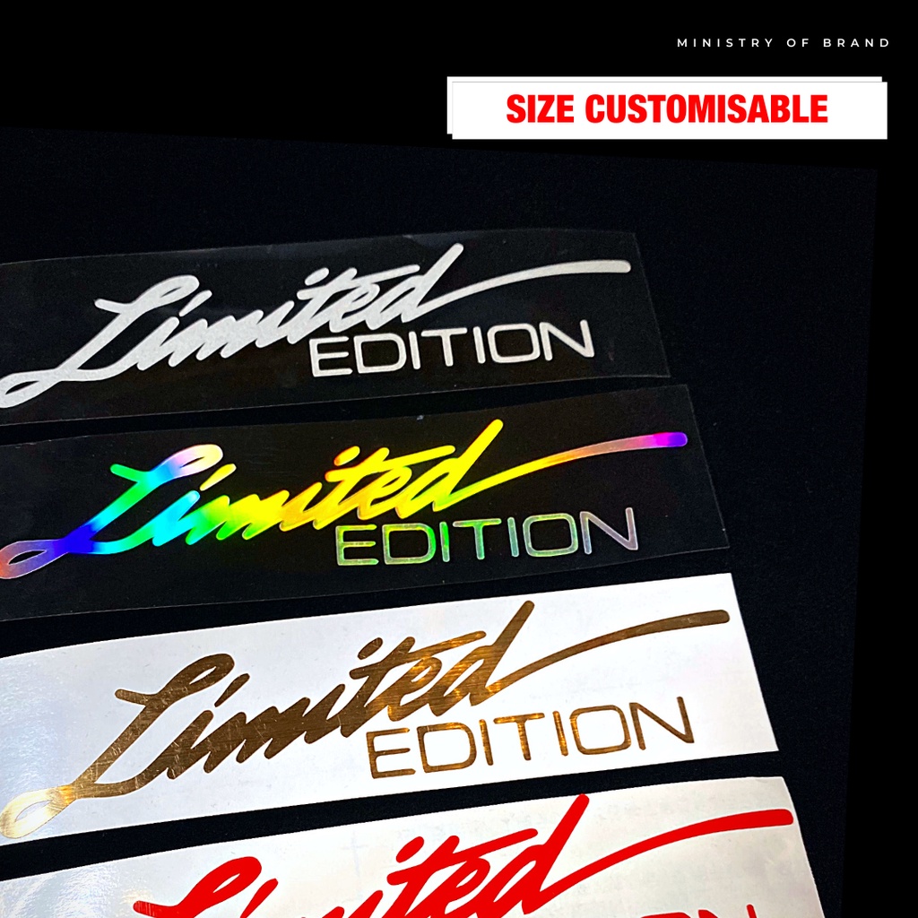 Reflective Car Sticker Limited Edition Custom Vinyl Stickers