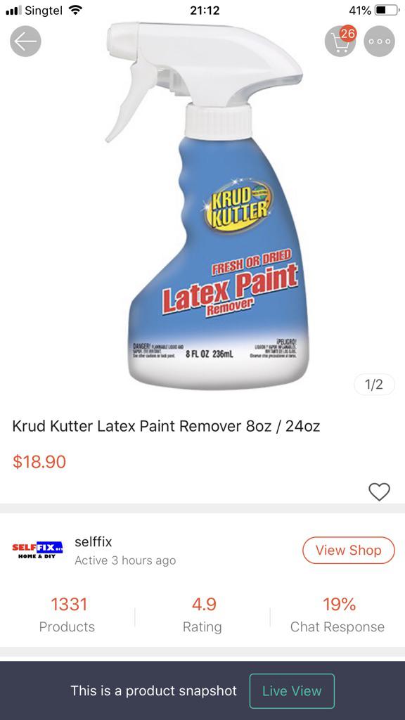 Krud Kutter Latex Paint Remover 8oz / 24oz Shopee Singapore