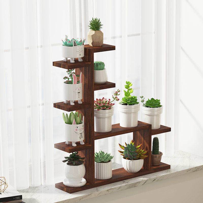 Plants shelf windowsill succulent mini shelf solid wood small multi