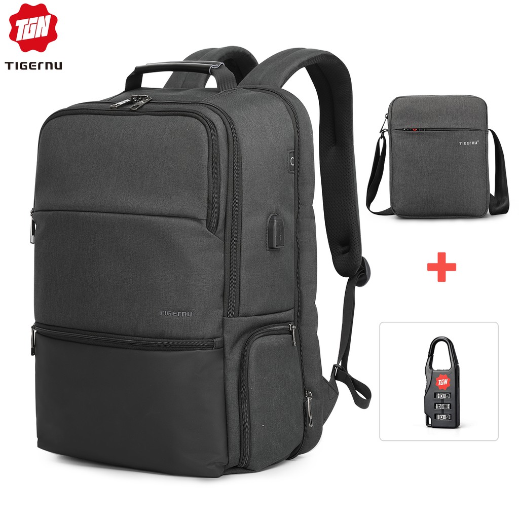 Ready Stock Tigernu Bag Set Expandable Water Resistant Backpack Set (19'') Shopee Singapore