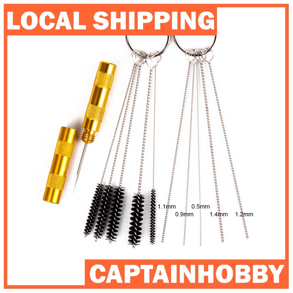 Practical Airbrush Cleaning Set 11 Pieces Needles Spray Gun Tools for