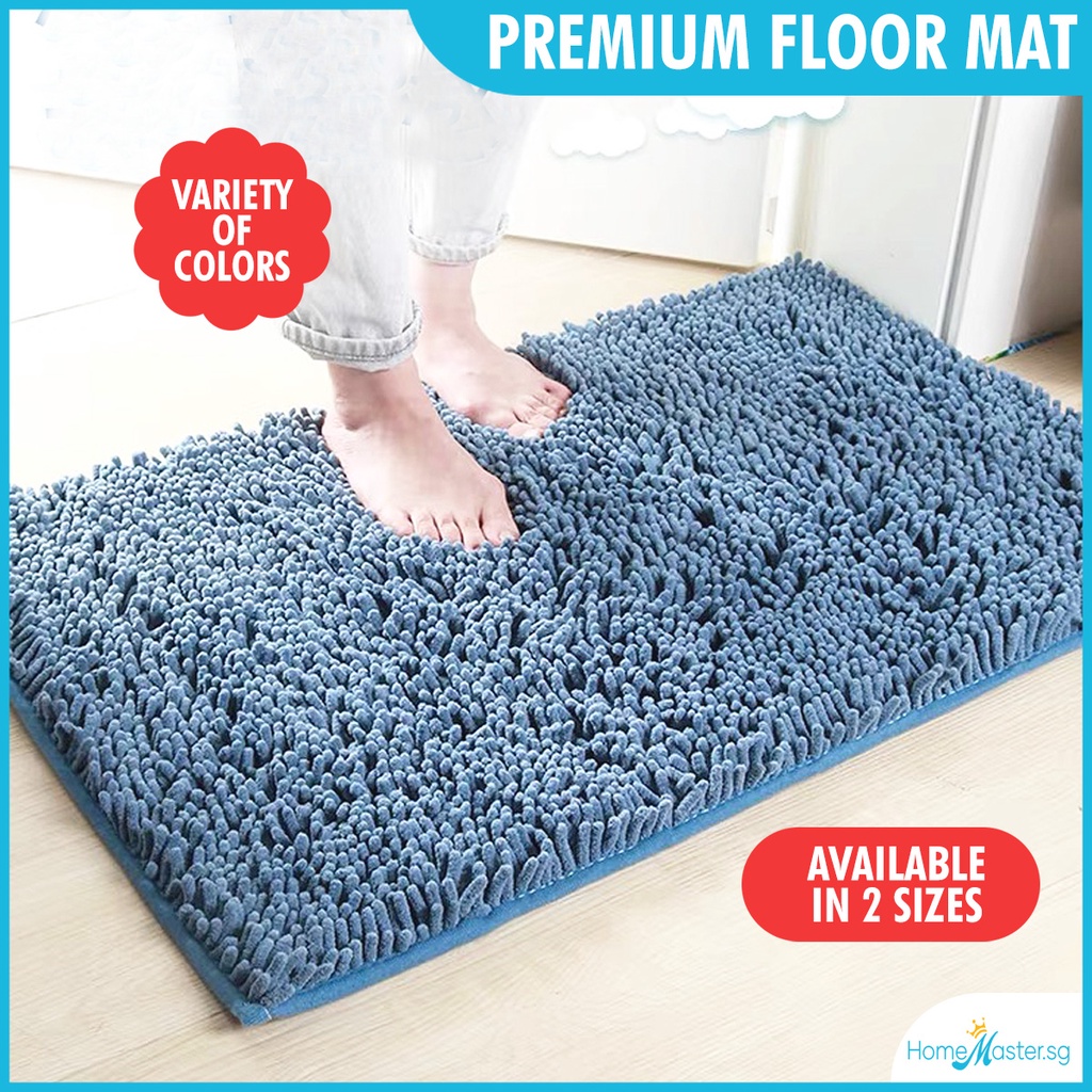 [SG Ready Stock] Soft and Fluffy Chenille Fabric Floor Mat Extra Thick