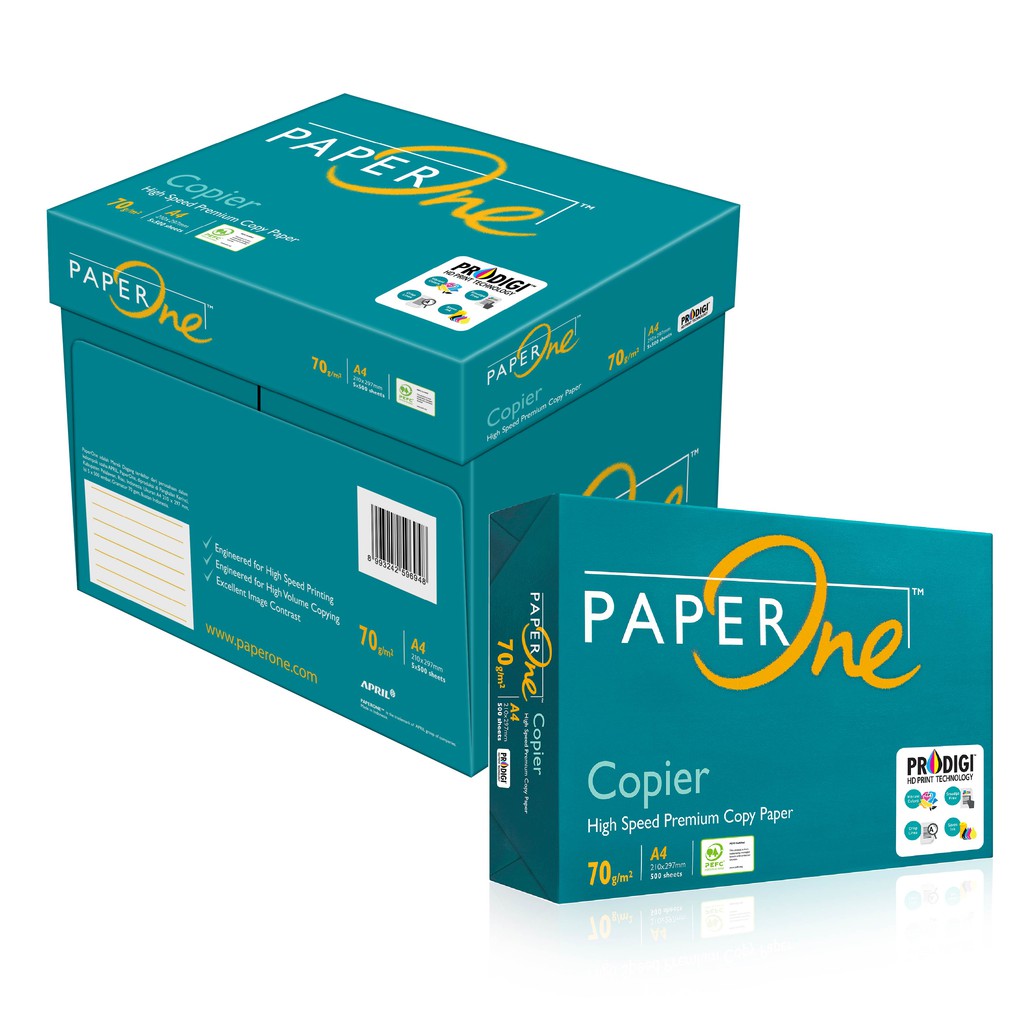 Paperone Green Pkt Copier Paper A4 70g ( Buy 4 Ream Free 1 Ream