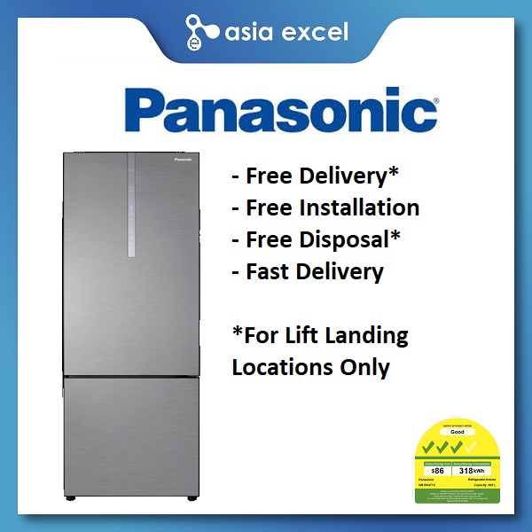 PANASONIC NRBX471CPSS 405L 2 DOOR BOTTOM FREEZER REFRIGERATOR Shopee Singapore