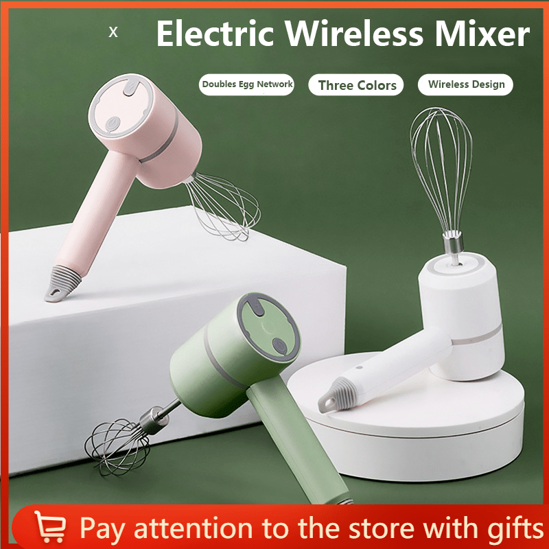 IN STOCK !! NEW Electric Wireless Blender Hand Mixer Stainless Steel