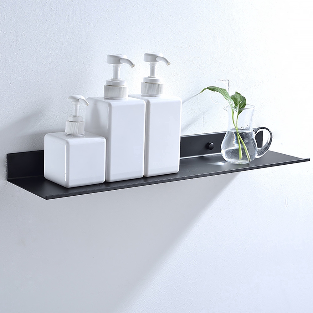Floating Shelf Space Aluminum Black Bathroom Shelf 40cm Ledge Shower Shelf Bathroom Accessories