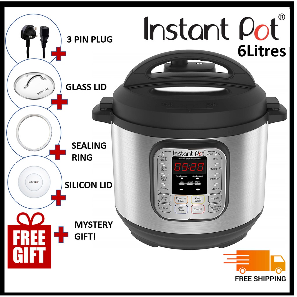 Instant Pot Duo V2 7in1 Electric Pressure Cooker 6L*240V SGPlug with