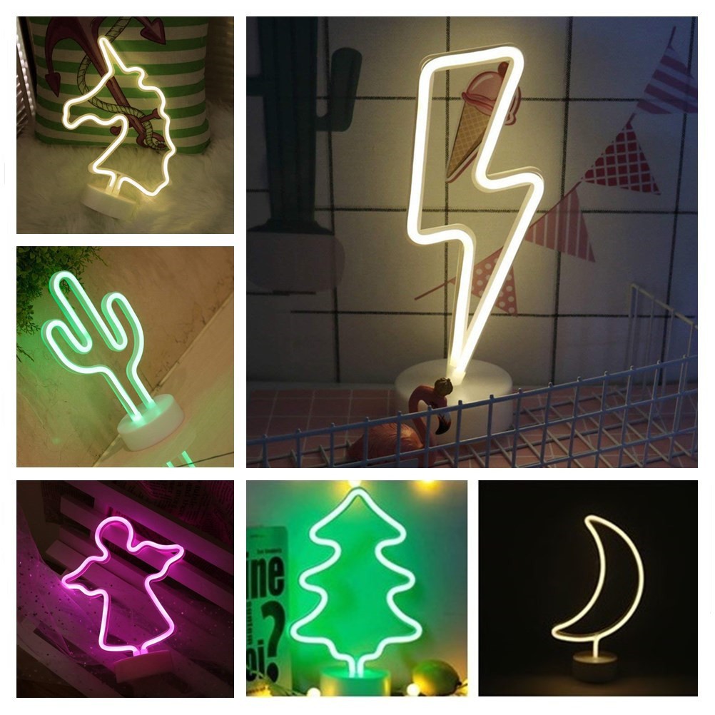 LED Neon Sign Lamp Background Night Light Decor Fairy Lights Shopee