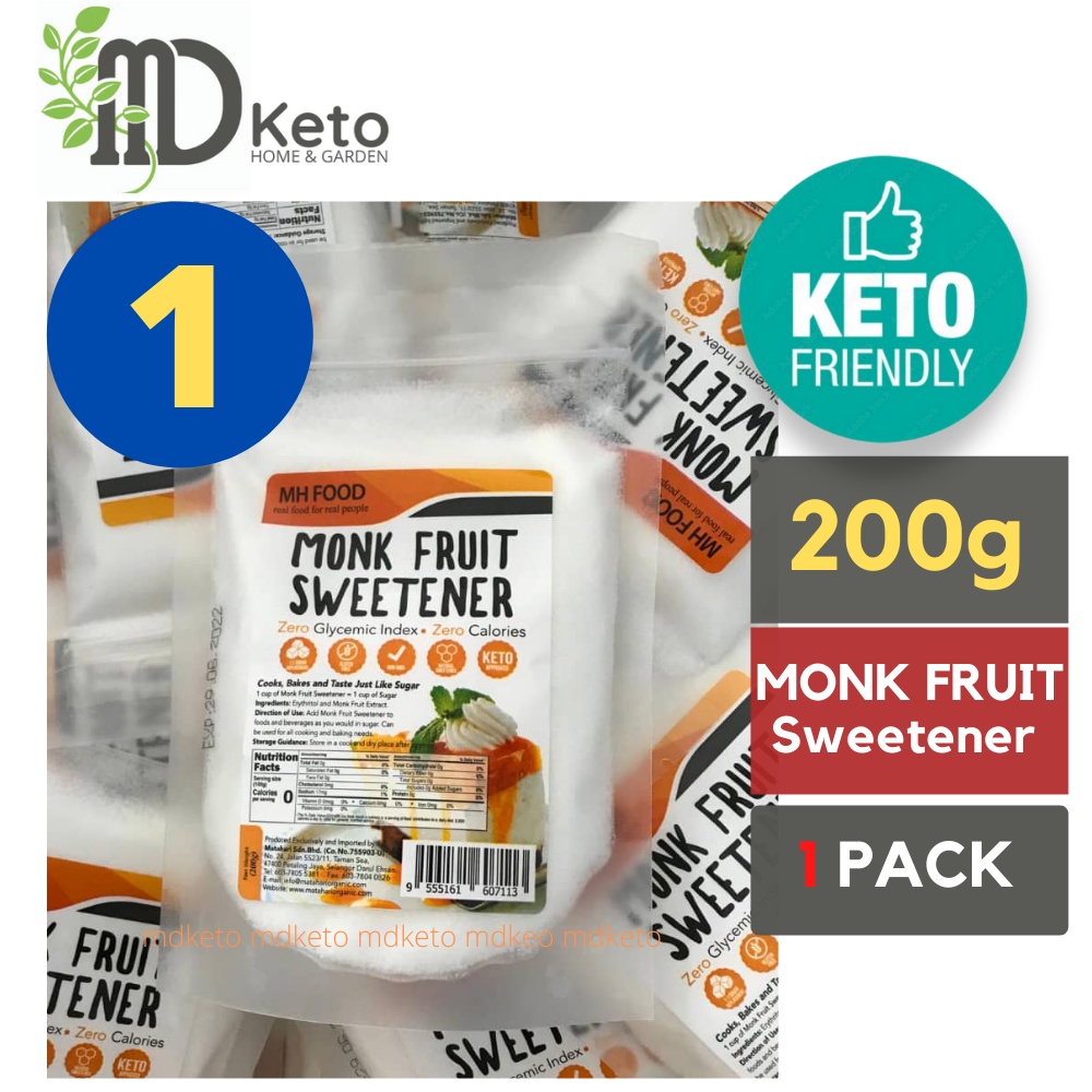 Malaysia] [md keto] monk fruit sweetener 200g sugar free low carb