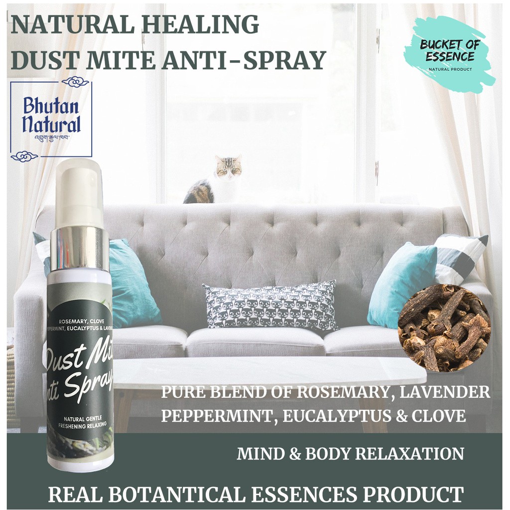 Natural Anti Dust Mite Spray Furniture Linen Natural Allergies Solution