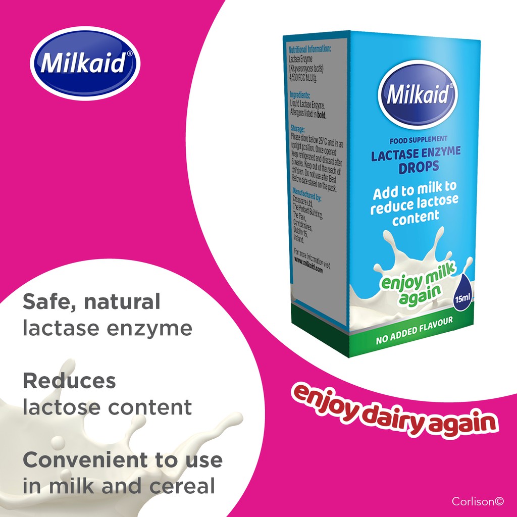 Milkaid Lactase Enzyme Drops 15ml Shopee Singapore