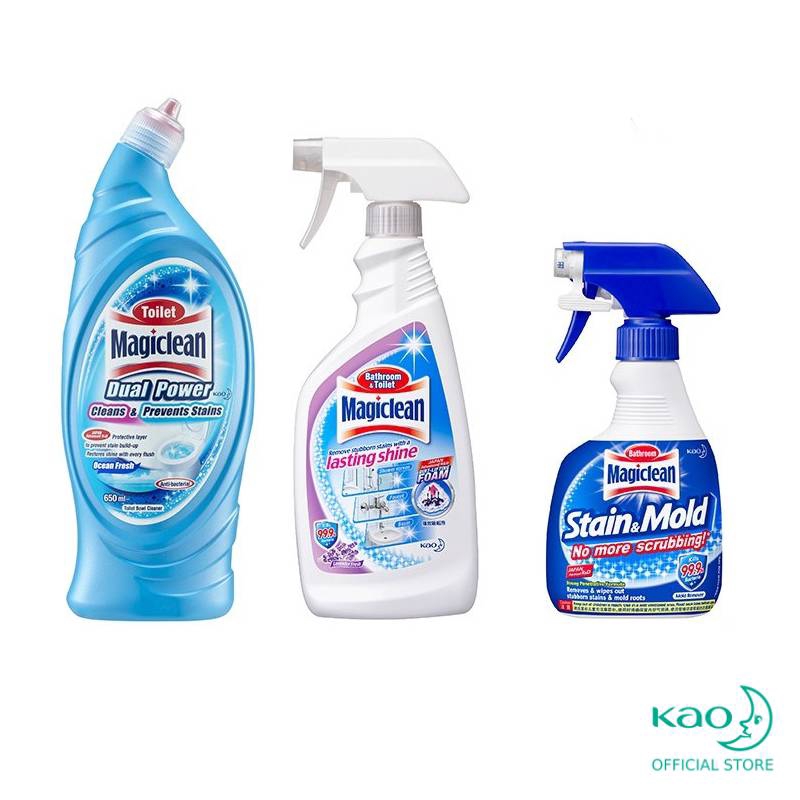 Magiclean 3 Step Bathroom & Toilet Cleaner (Toilet Dual Power Ocean