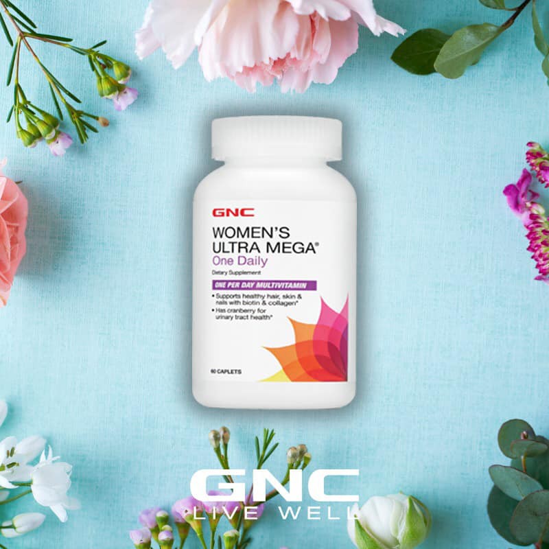 GNC Women's Ultra Mega One Daily Multi Vitamin Multivitamin, Contains Biotin, Collagen