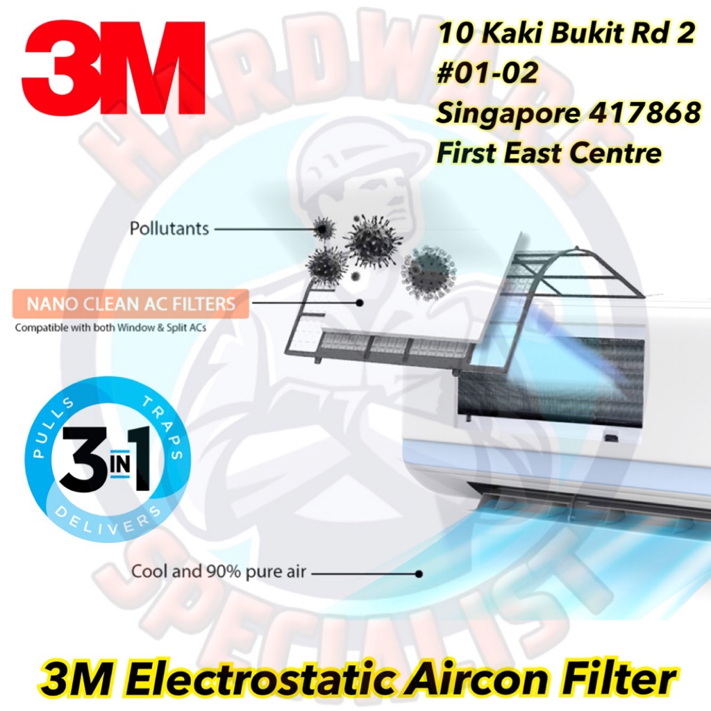 3M Filtrete Electrostatic Aircon Filter PM2.5 (2 PCS/Pk) Shopee Singapore
