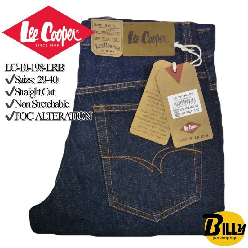 LEE COOPER Brand Men Straight Cut Jeans (LC10198LRB) Shopee Singapore
