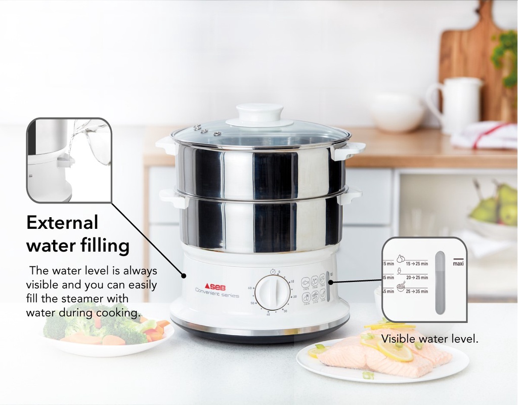 Tefal Stainless Steel Convenient Steamer VC1451 Shopee Singapore