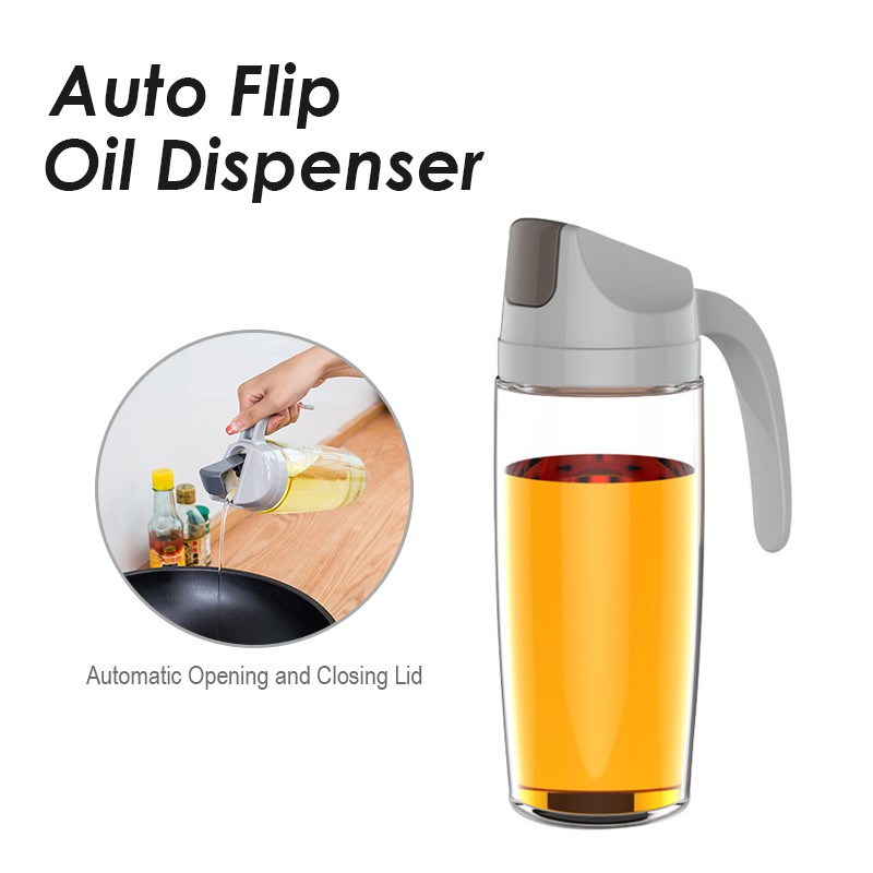 [Ready Stock Local] Glass Oil Dispenser Jug with Automatic Cap kitchen