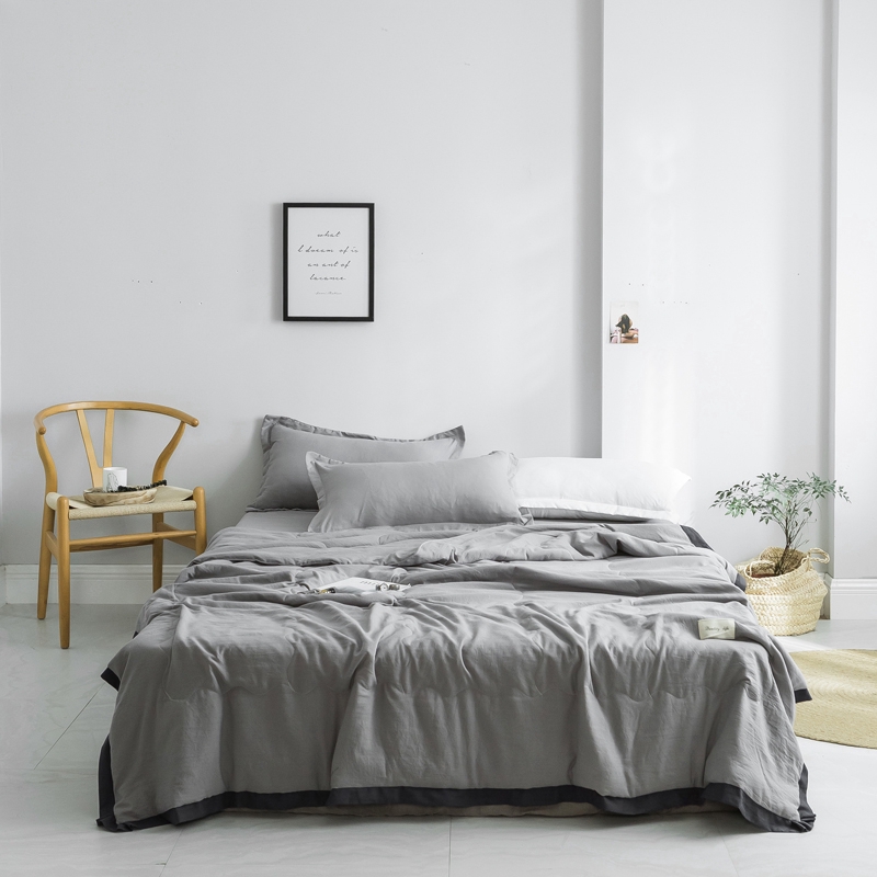 Light Grey Quilt Estate Collection Costa Brava 3 Piece Light Grey