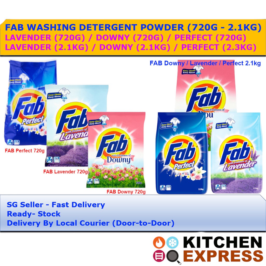 (2.3kg) FAB Lavender / Downy / Perfect Laundry Washing Detergent Powder