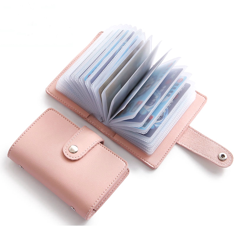 RFID Blocking 24 Card Slots Womens Card Wallet / Ladies Candy Color