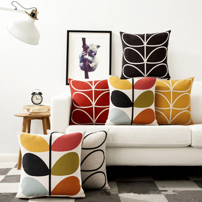 Throw Pillow Case Sofa Cushion Cover 45x45cm Geometric Flower Home