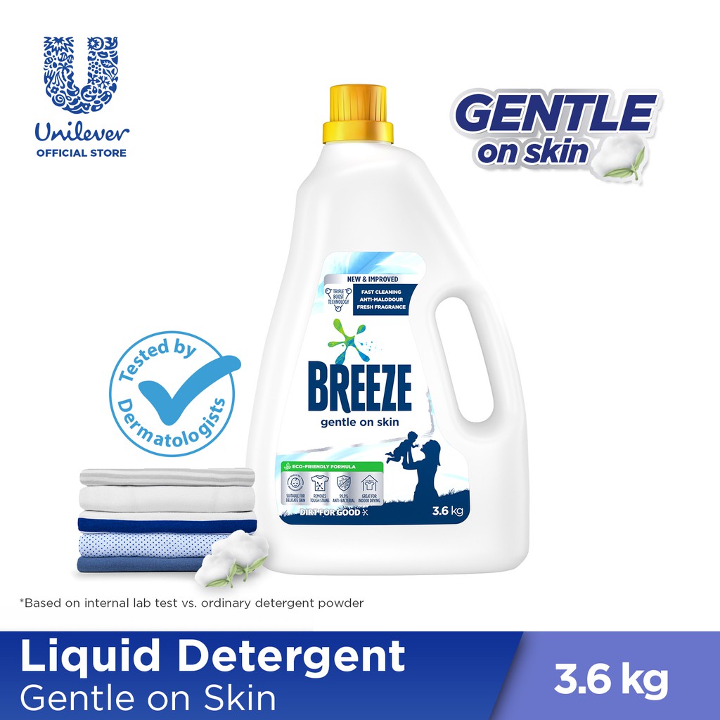 Breeze Gentle Liquid Detergent 3.6kg Shopee Singapore