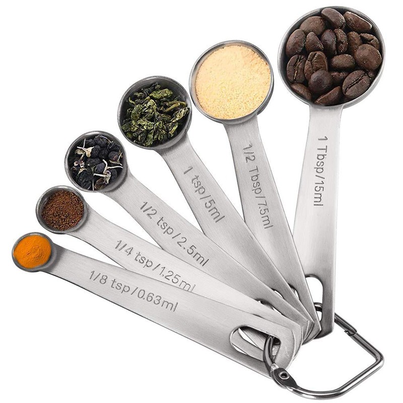 Spoons, Stainless Steel Spoons Cups Set, Small Tablespoon with Metric