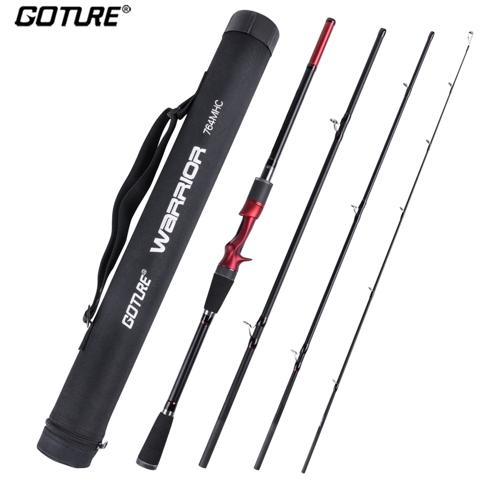 Goture WARRIOR Spinning Casting Fishing Rod Carbon Fiber 4 Sections