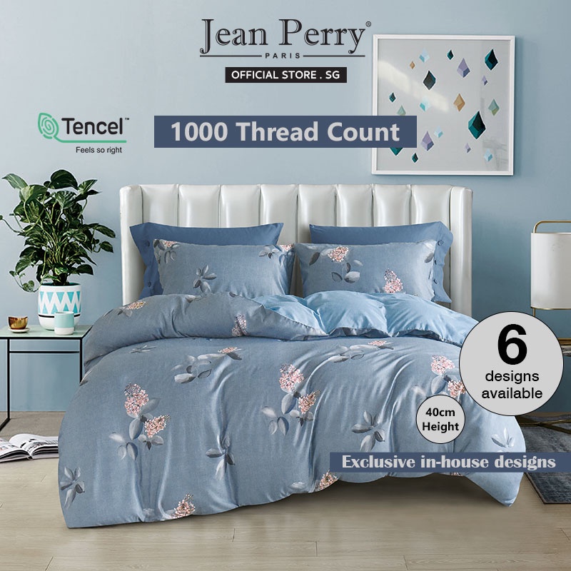 Jean Perry Linton 1000TC Tencel Bedsheet Set I Tencel Fitted Sheet I