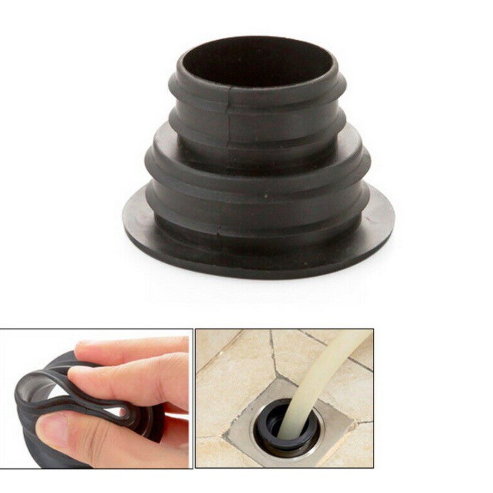 [SG InStock] Black Sealing Plug Pipe Sewer Seals Washing Machine