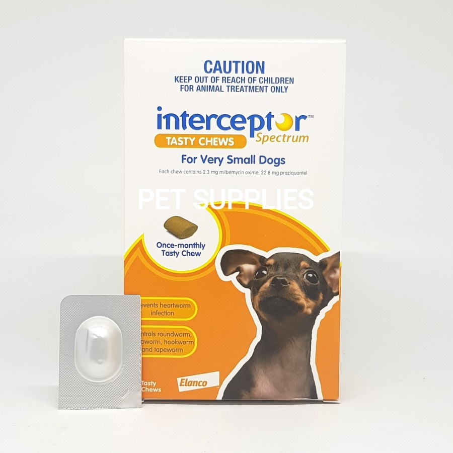 Interceptor Wide Spectrum Dog Worm Medicine Size xs (To 4 kg) Shopee Singapore