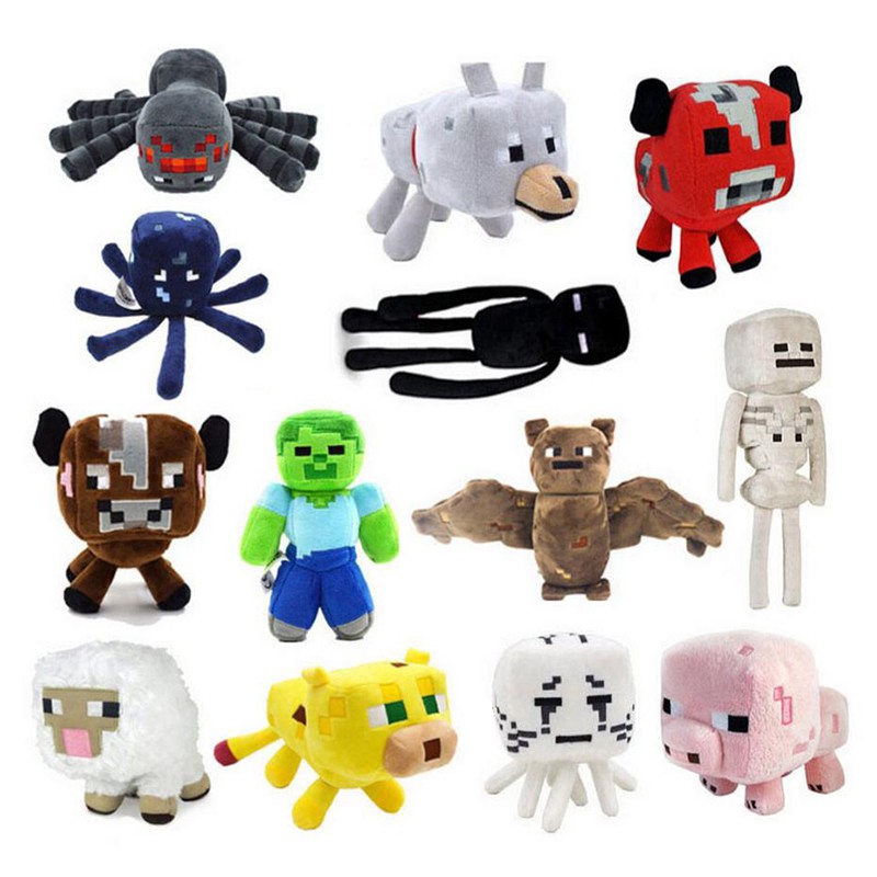 Minecraft Spider Enderman Creeper Mooshroom Steve Plush Toys Gifts for