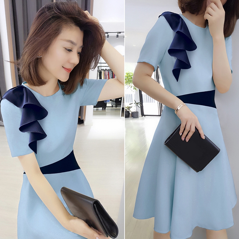 Korean Summer Midi Dress Women 2021 New European Fashion Popular Long