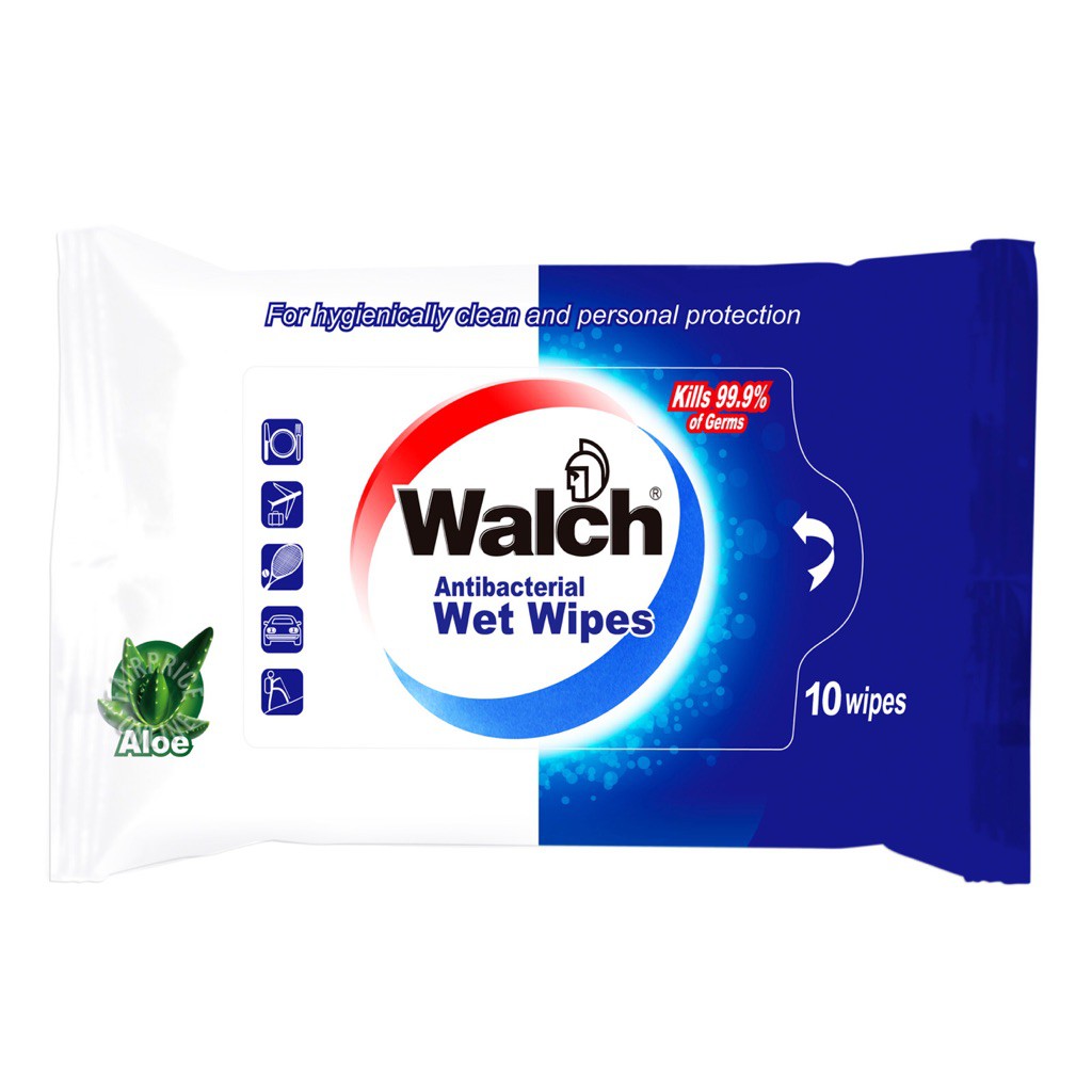 Walch Antibacterial Wet Tissues Wipes 10 Sheets x 1 Packet Shopee